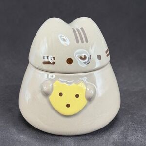Pusheen the Cat Ceramic Treat Jar CultureFly Grey Cookie Jar Cartoon Container